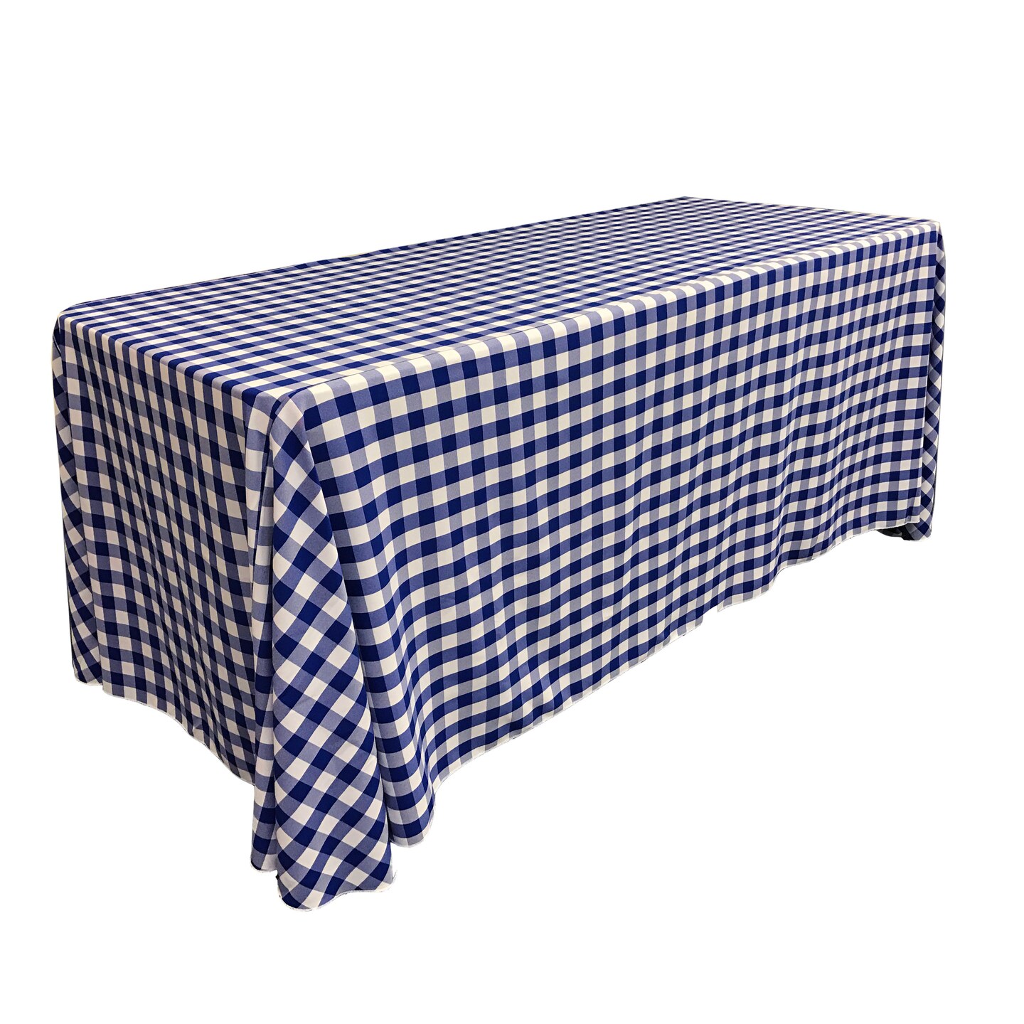 Polyester Gingham Checkered 90 By 156-inch Rectangular Tablecloth