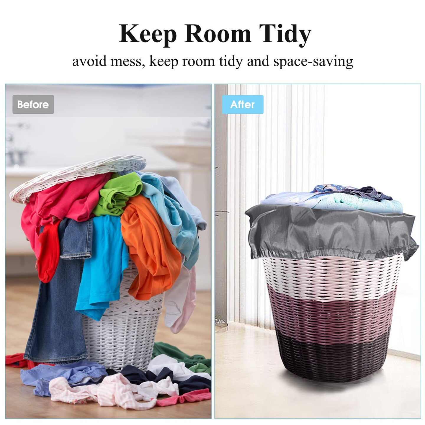 24 Pieces 32 inch Dirty Clothes Bags Laundry Bag 2 pack Tear Resistant Washable Laundry Bag Drawstring Organizer Bag for Home Camp College Dorm Organization Storage 60 x 80 cm Grey