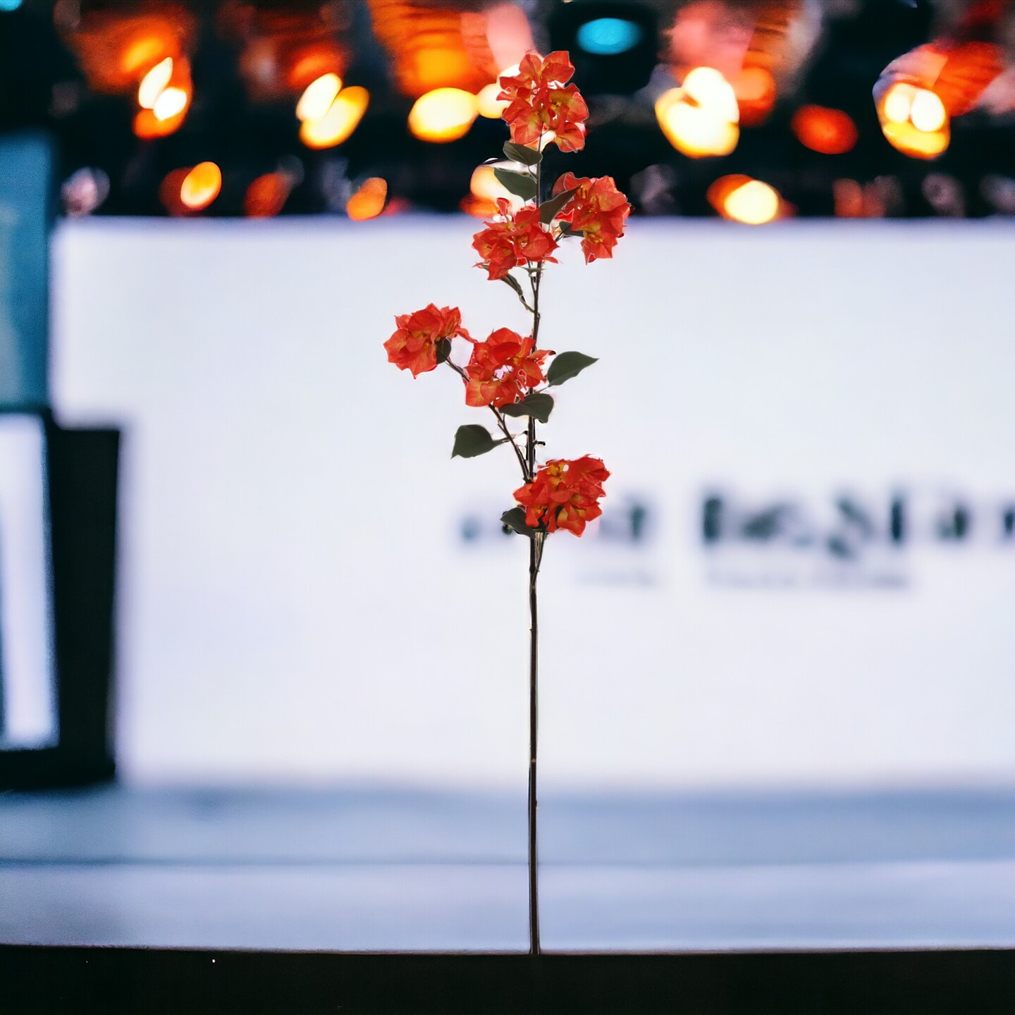 3-Pack: Orange Bougainvillea Stem with Lifelike Silk Flowers, Floral Home by Artificial Flowers