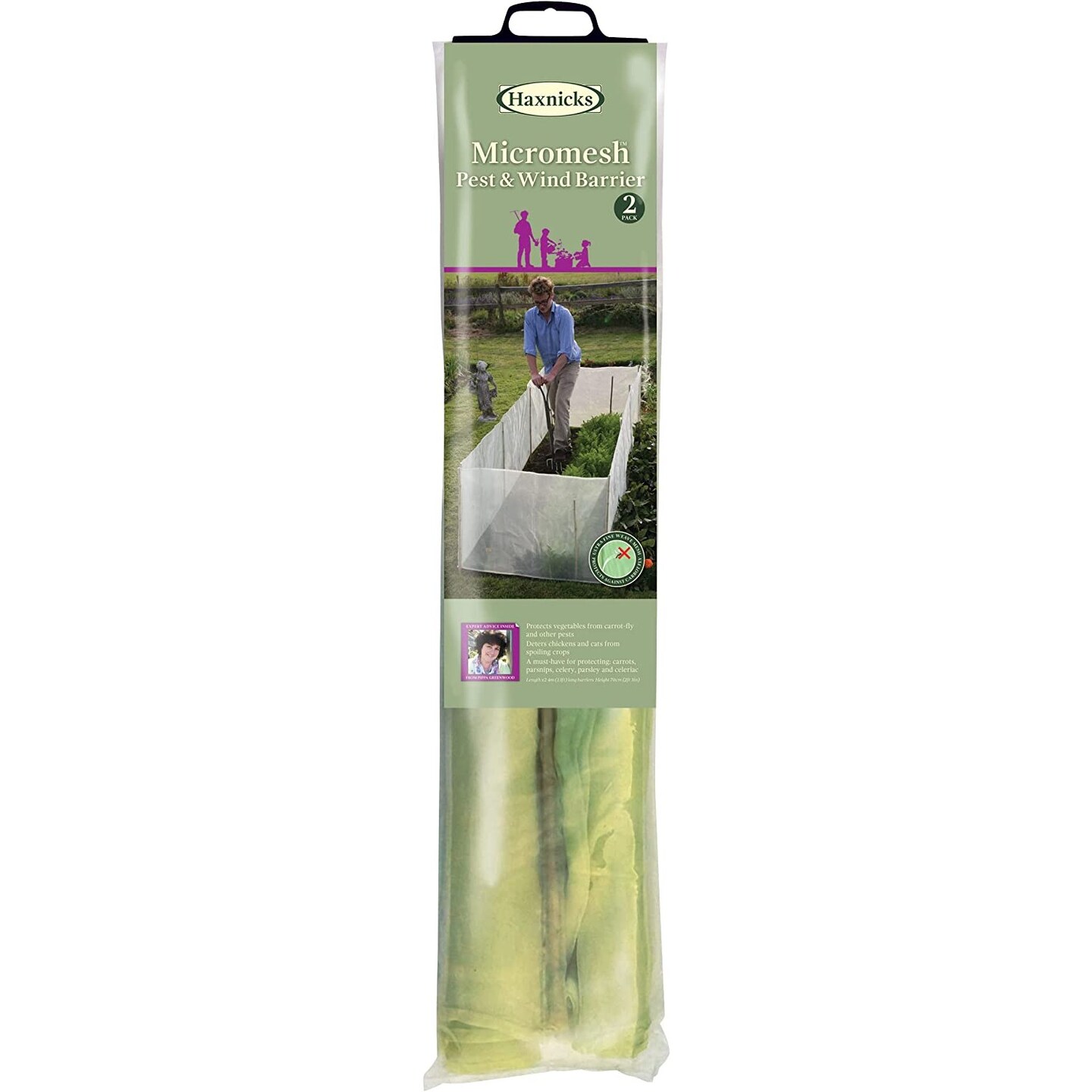 Tierra Garden Micromesh Garden Barrier, 2 Pack Protect Crops Pest and Wind Instant Effective