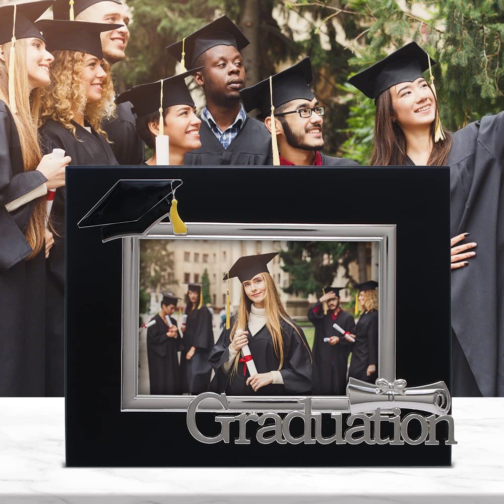 LASODY MDF Graduation Picture Frame With Cap And Certification,Graduation Decorations 2024,Graduation Gifts