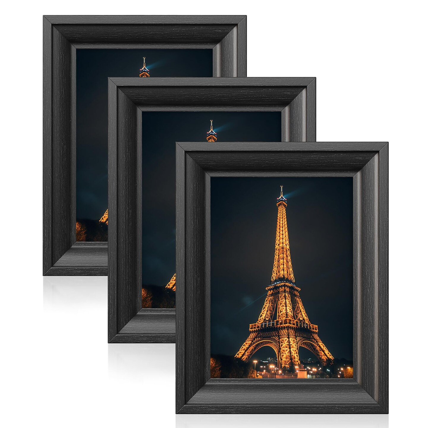 SONGMICS 5x7 Picture Frames with 6 Mats for Wall, Set of 3, Collage ...