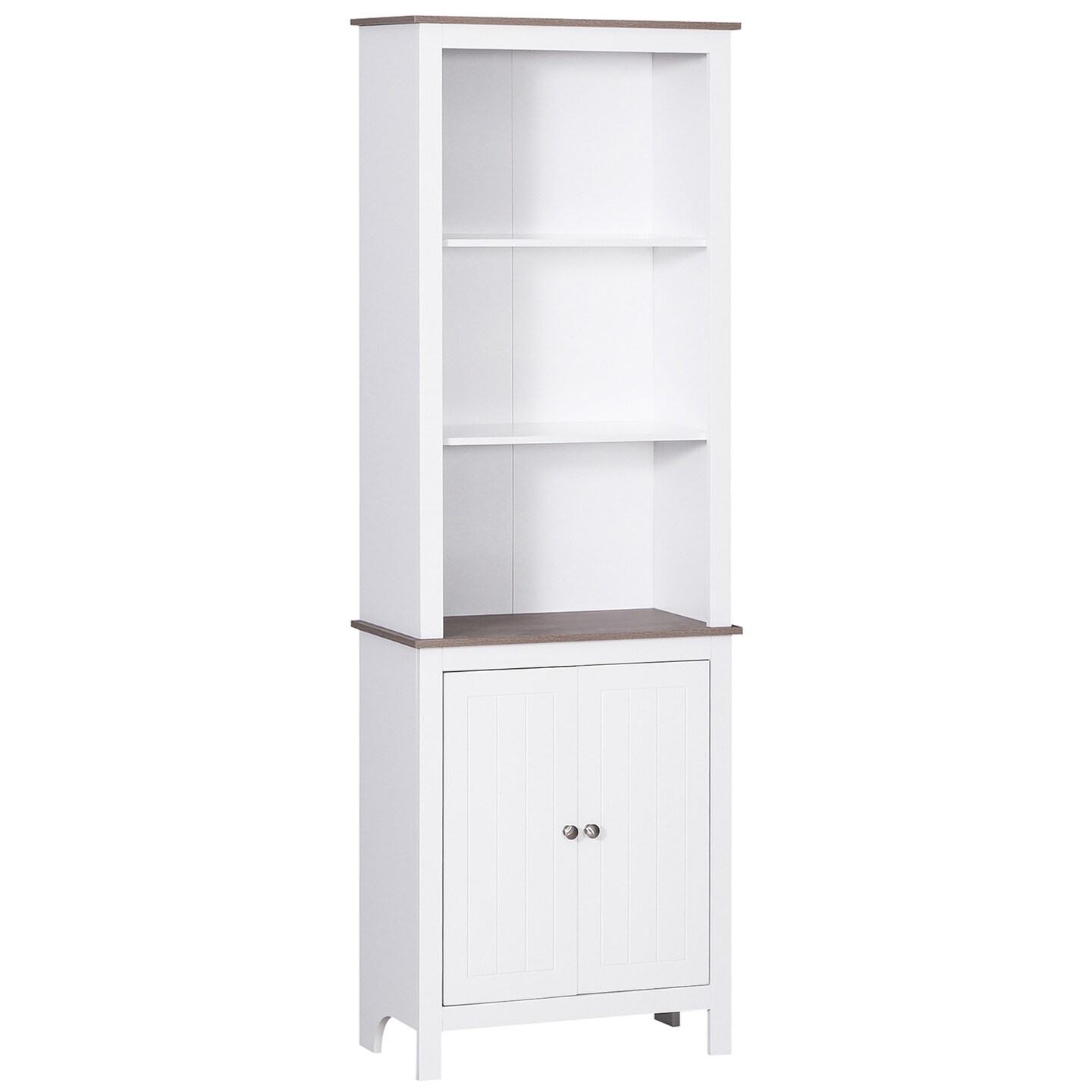 3-Tier White Storage Cabinet | Organize in Style