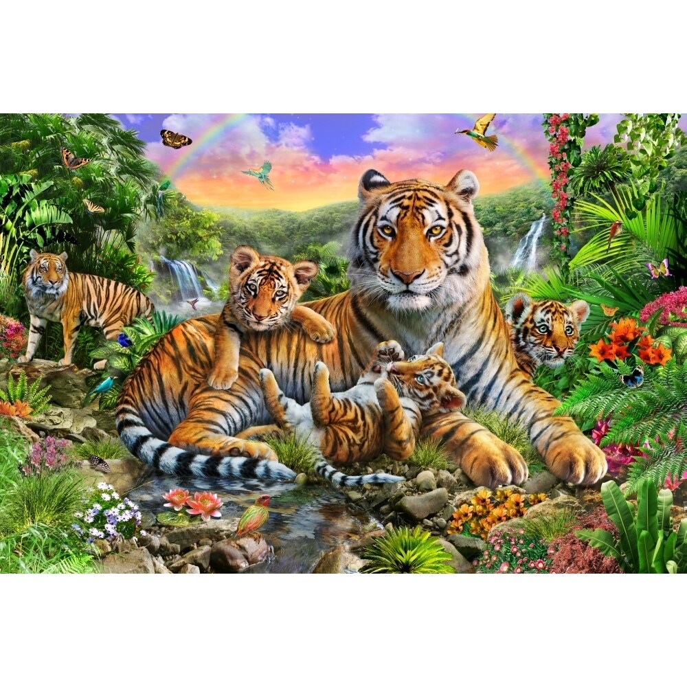 Tiger And Cubs Poster Print By Adrian Chesterman
