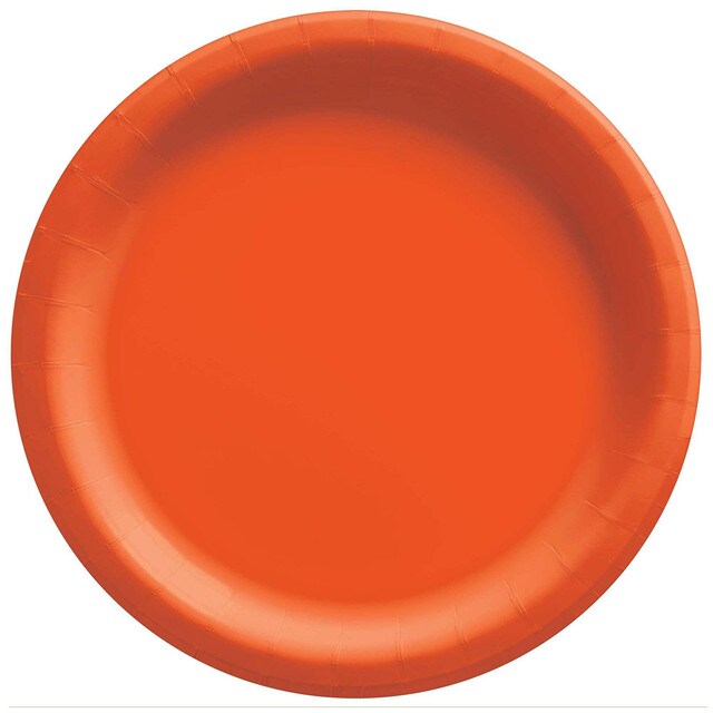 7 Orange Peel Round Paper Plates Michaels