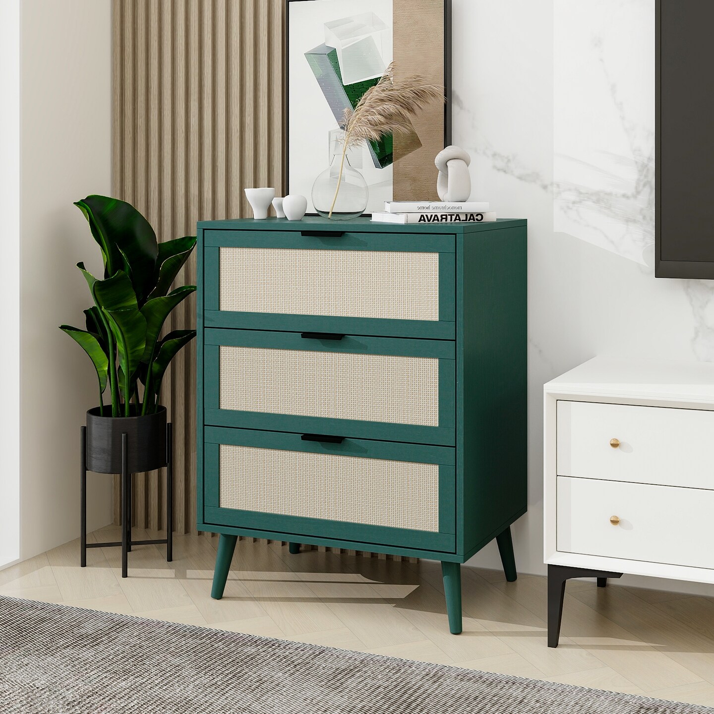 Moisture-Proof 3 Drawer Cabinet - 47.4 | Upgrade Storage