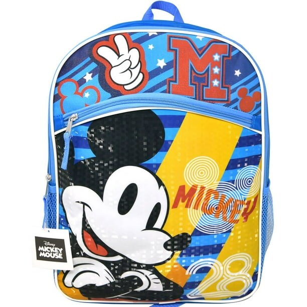 Disney Mickey Mouse Large Backpack Blue 16&#x22;