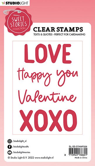Studio Light SL Clear Stamp Quotes Large Love You Sweet Stories ...