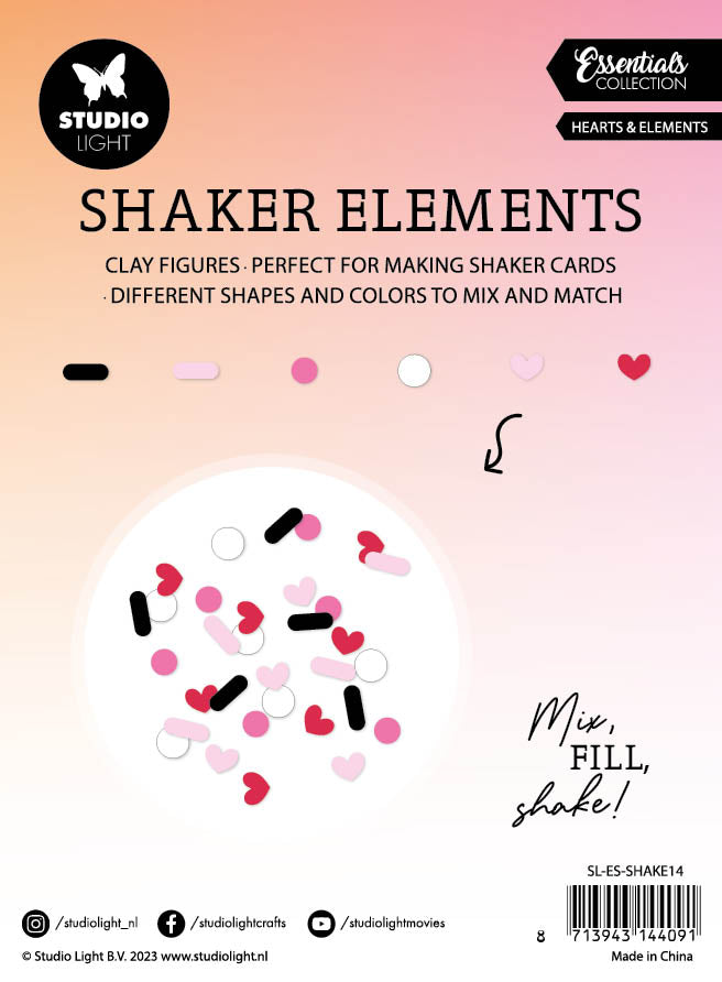 Studio Light SL Shaker Elements Hearts &#x26; Elements Essentials 151x111x12mm 6 PC nr.14