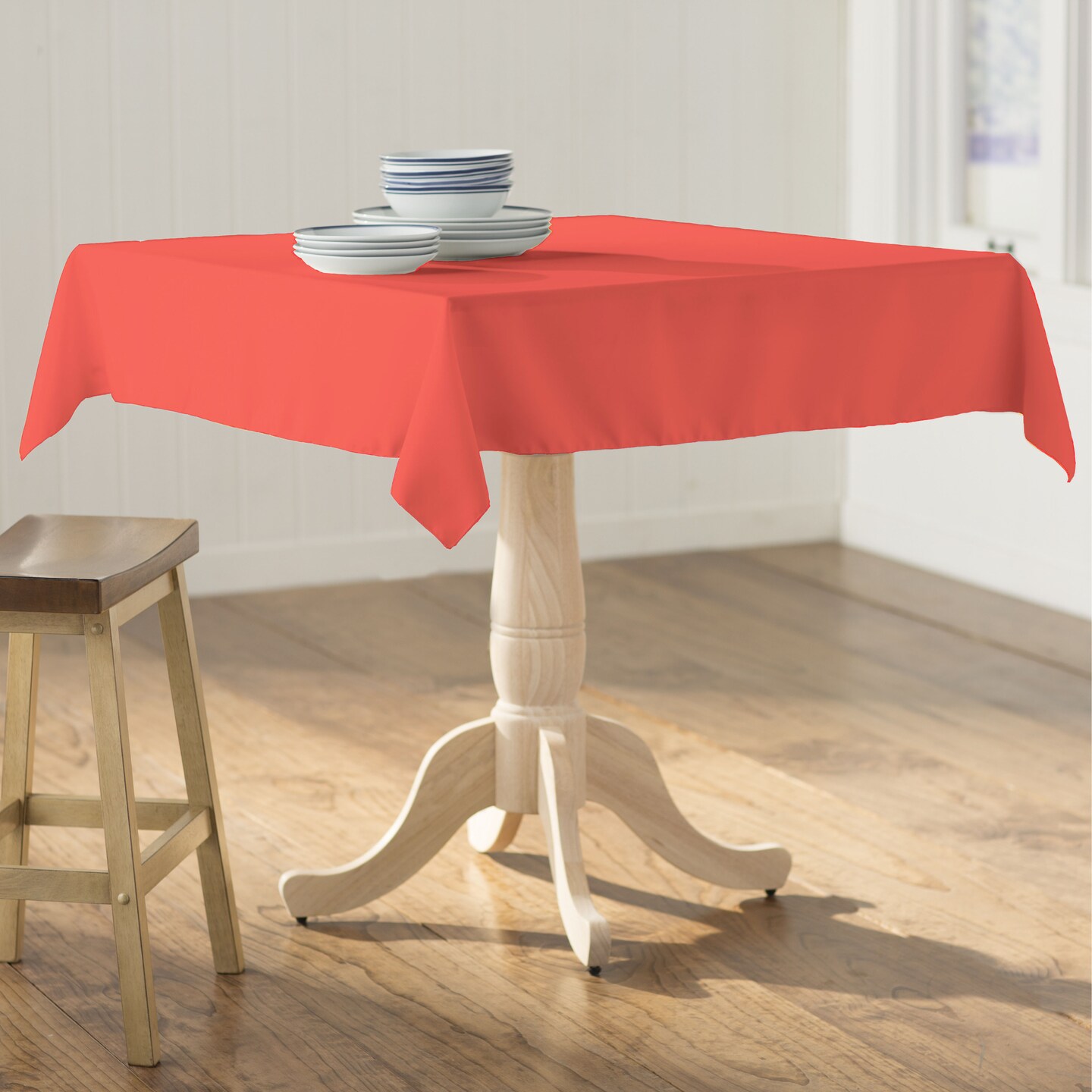 58 x 58 Inch Square Tablecloth Polyester Poplin Durable Event and Dining Linen
