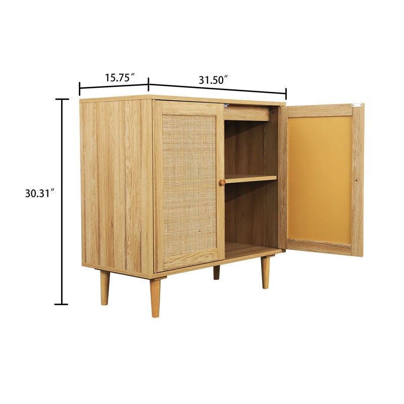 Chic Rattan Storage Cabinet - 50.0 | Stylish Organization