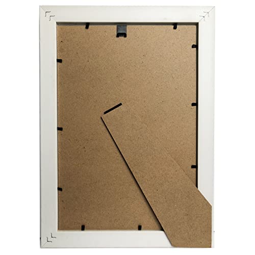 8x12 Picture Frames White(Cream Color) .Front opening 7 3/4x11 1/8 inch. Imitation Wood Grain..Plastic Panel Not Glass.Table Top Display and Wall Mounting.Carton Packaging.