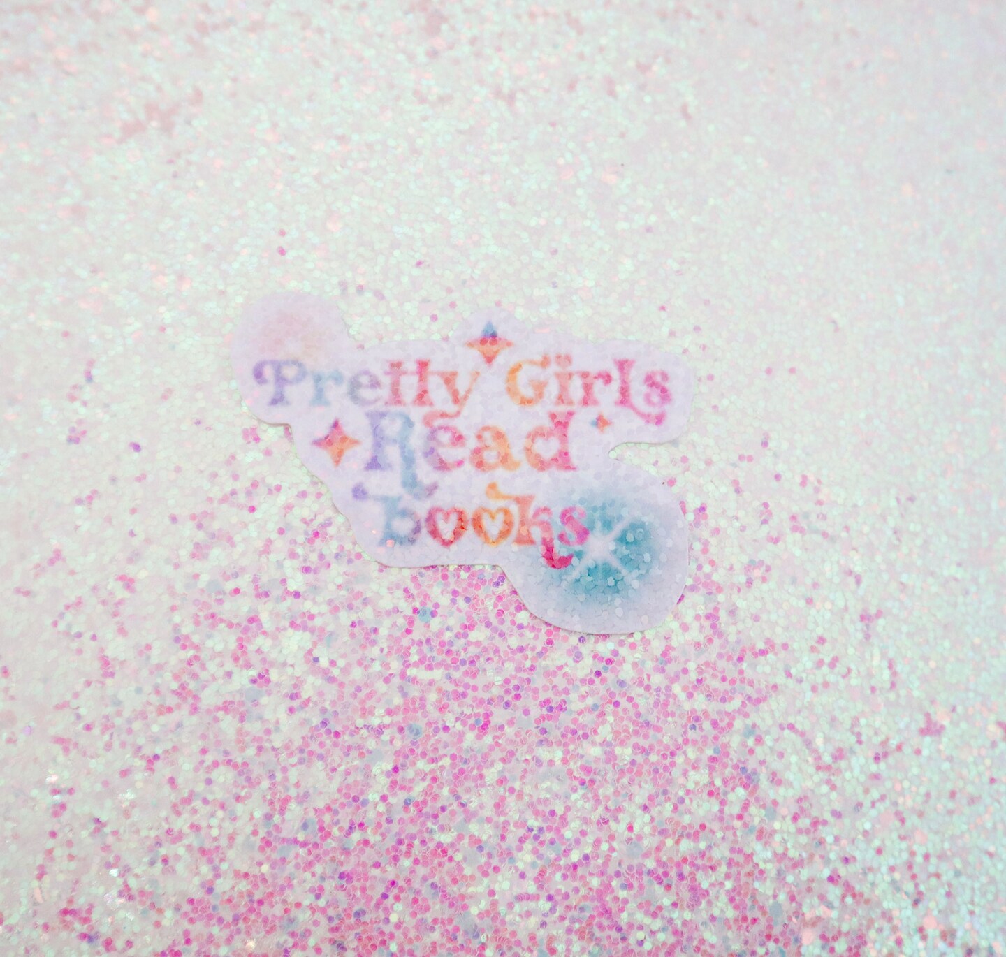 Pretty Girls Read Books Sticker - Bookish Accessory, Handmade Girly Bookmark, Book Lovers' Club Gift