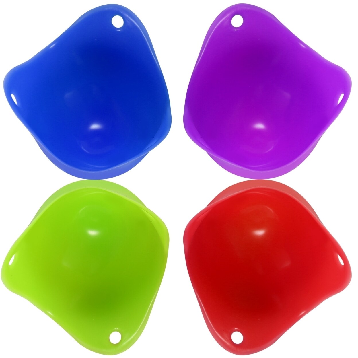 Global Phoenix 4 Pack Egg Poachers Silicone Egg Poaching Cups BPA Free Non-Stick Poached Egg Maker