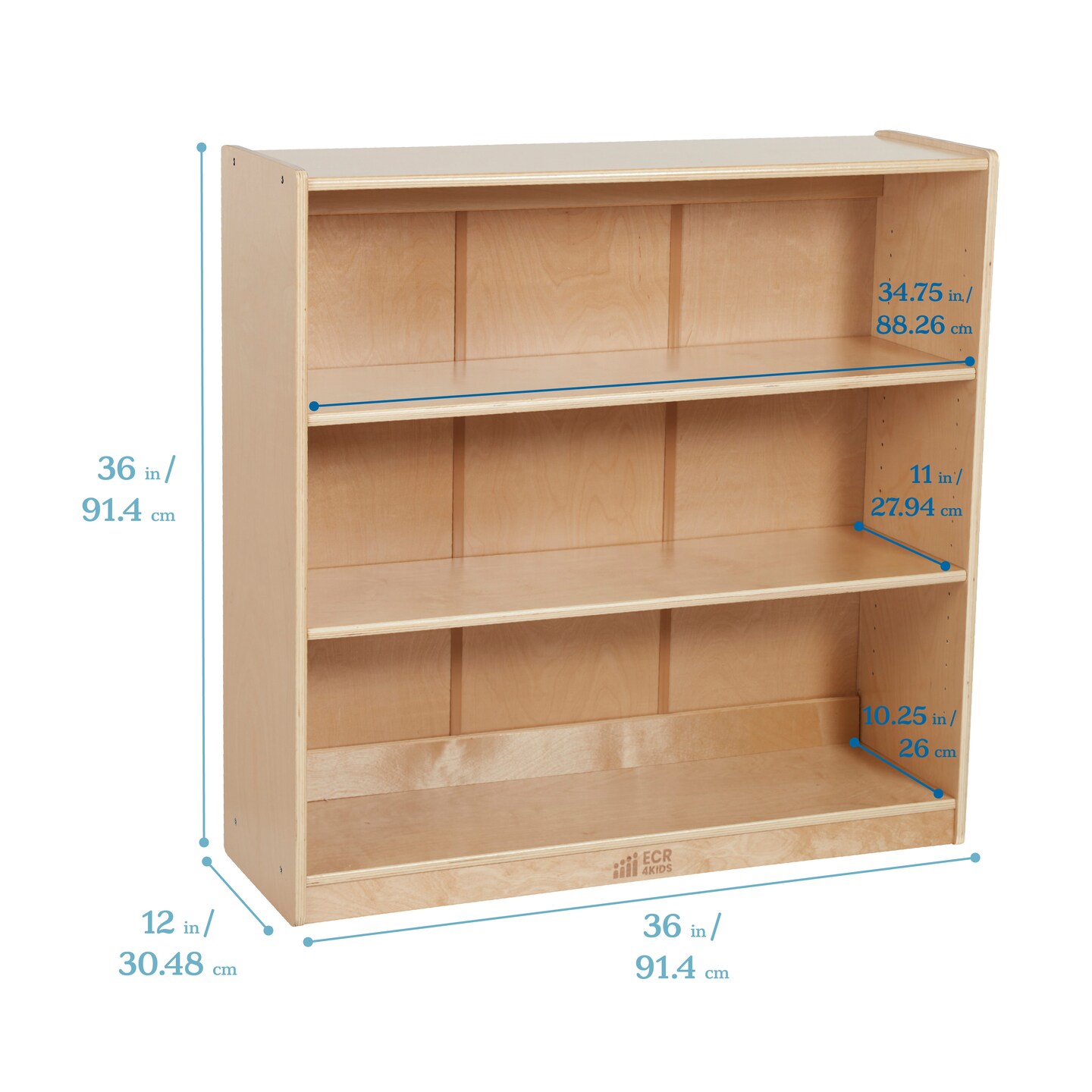 Classic Bookcase, Adjustable Shelves, 36in H