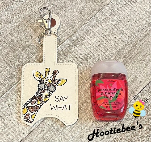 Cool Giraffe Hand Sanitizer Holder and or Lip Balm Holder