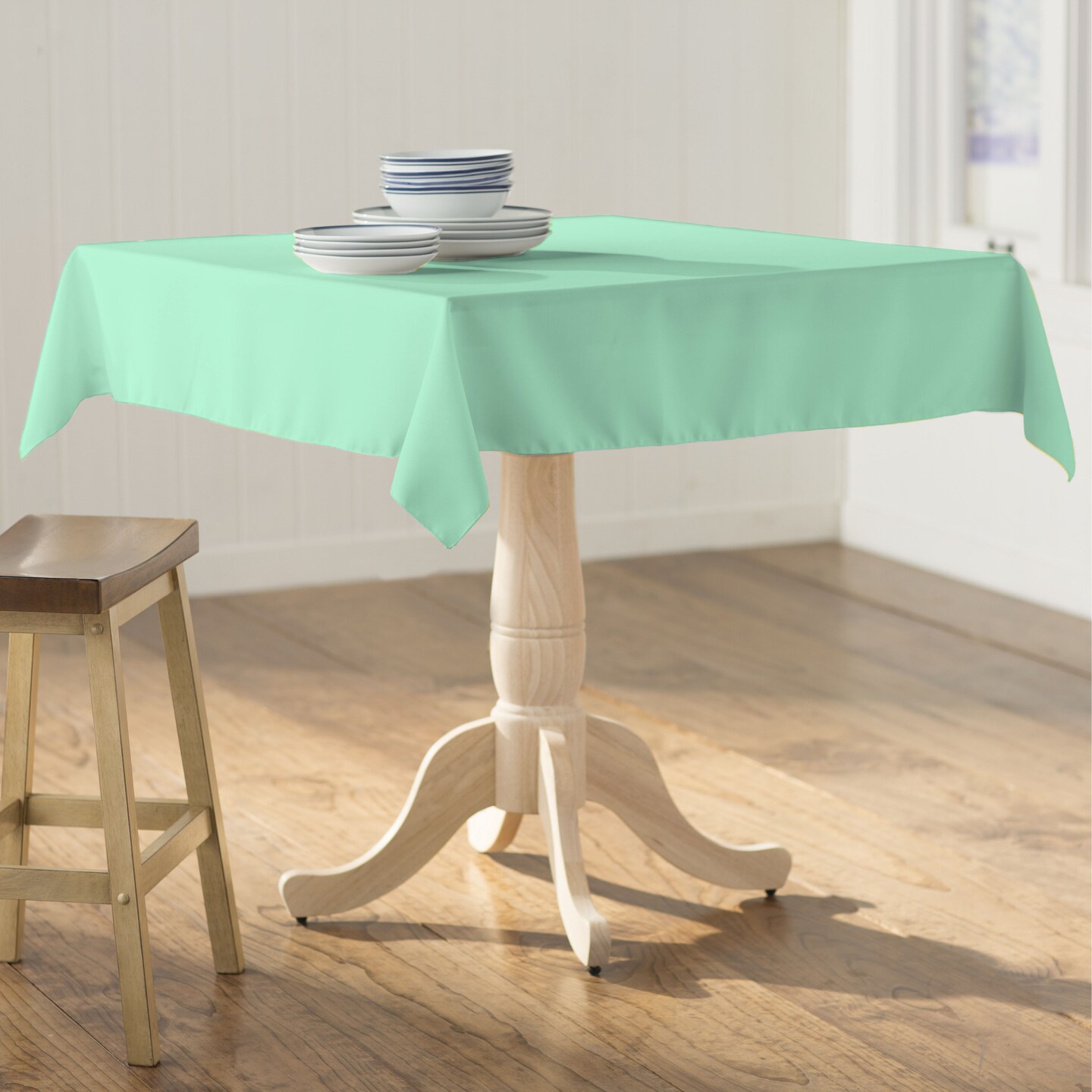 58 x 58 Inch Square Tablecloth Polyester Poplin Durable Event and Dining Linen