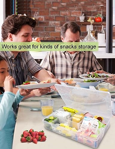 4 Pieces Tackle Box Organizer Plastic Jewelry Box with Dividers Snackle Box Charcuterie Container Bead Organizer Containers Craft Storage Organizers