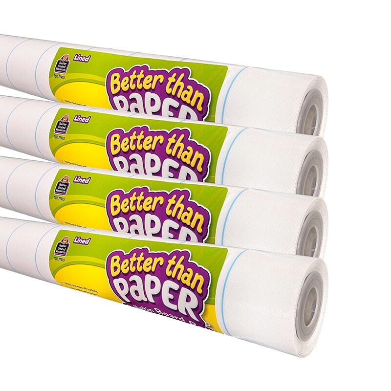 Better Than Paper&#xAE; Bulletin Board Roll Lined, 4-Pack