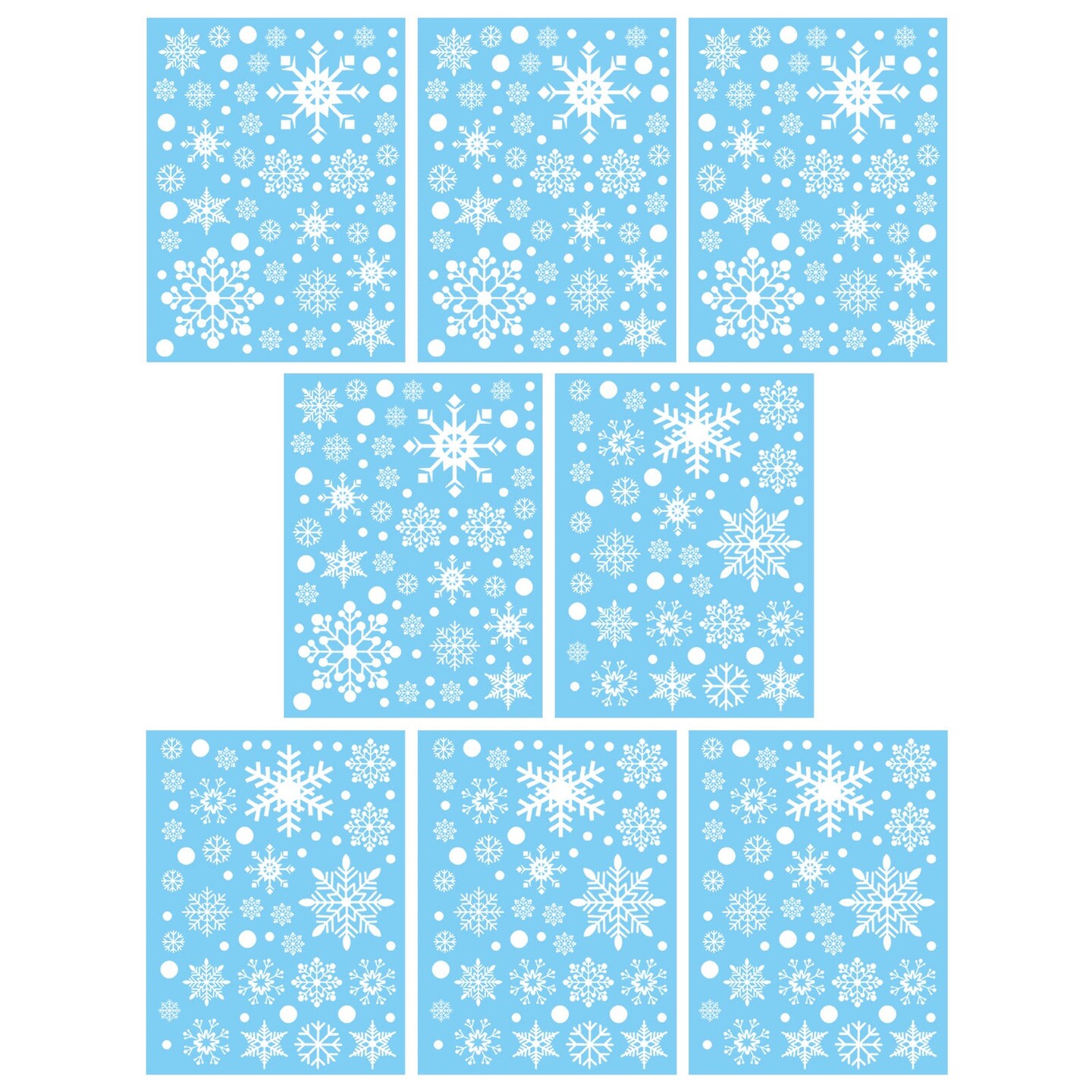 Wrapables Snowflake Window Clings Decal Stickers, Christmas Winter Decoration for Glass Windows