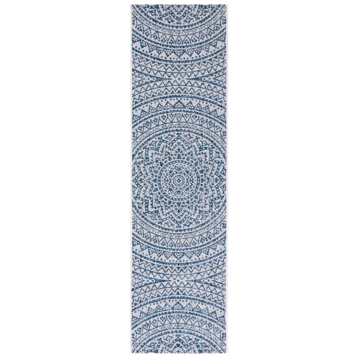 Safavieh Outdoor CY8734-53412 Courtyard Ivory / Navy Rug