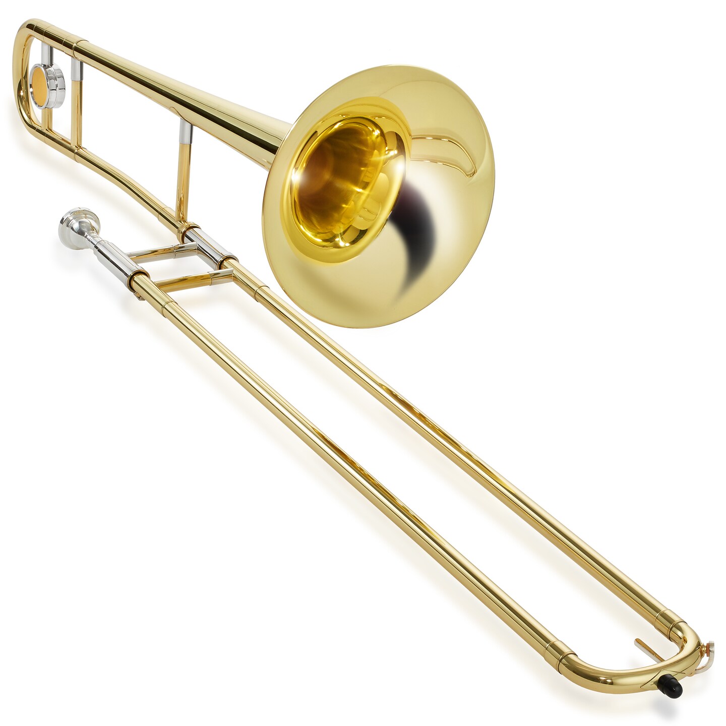 Ashthorpe Bb Tenor Slide Trombone - Includes Case, Mouthpiece, Gloves, Cleaning Cloth, Slide Grease