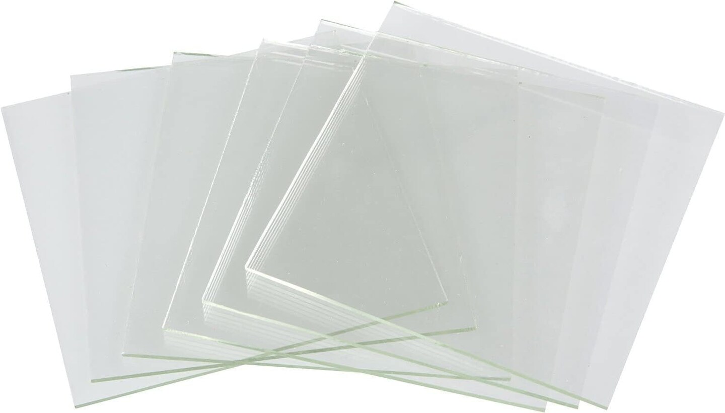 COE 96: 2&#x22; Square Clear Fusible Glass-10 Pack