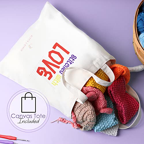 MCK Crochet Kit for Beginners, Learn Crochet Starter Kit with Step-by-Step Guided Video, Knitting and Crochet Accessories for Adult Beginner and