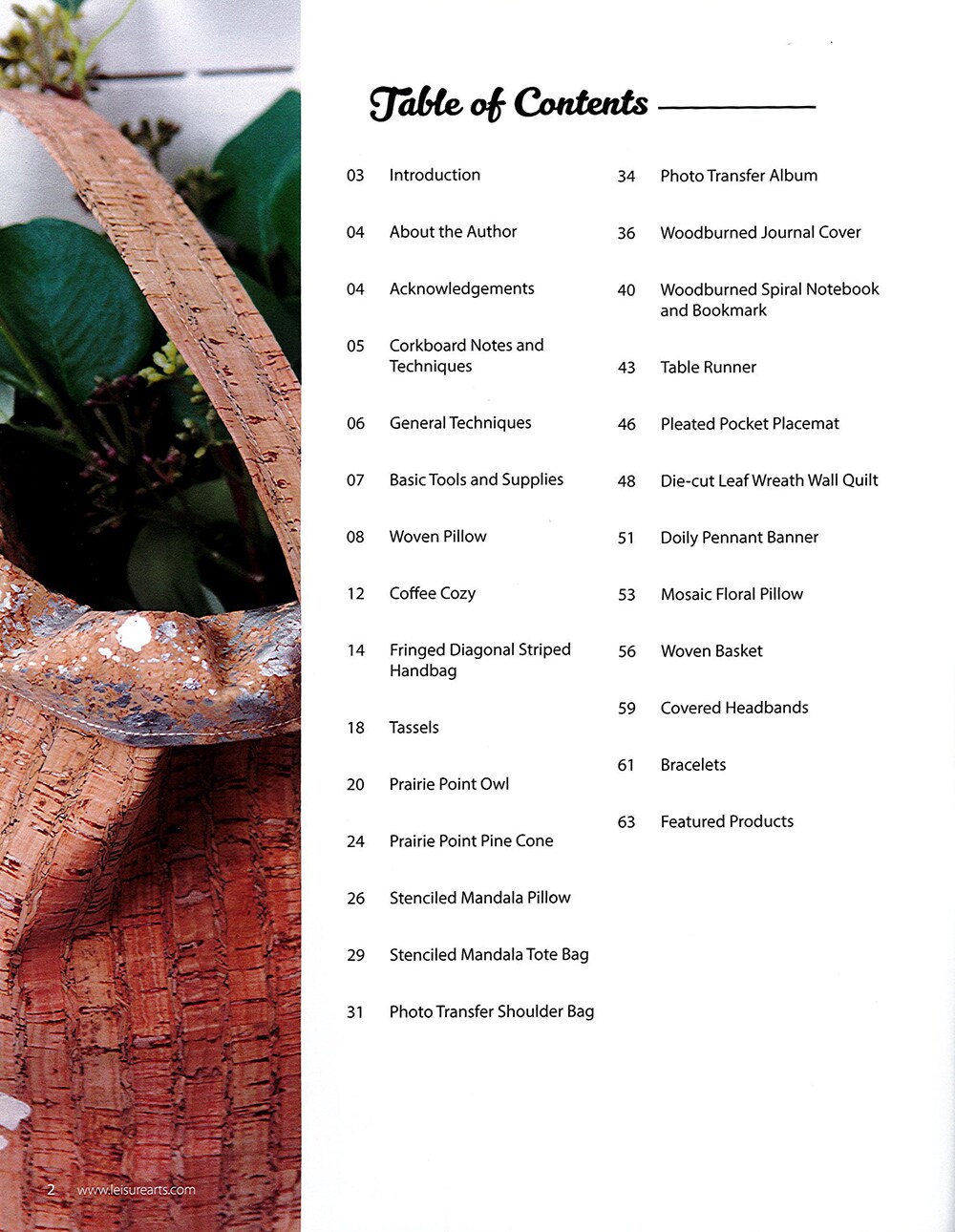 Leisure Arts Crafts Cork Creations Crafting Book