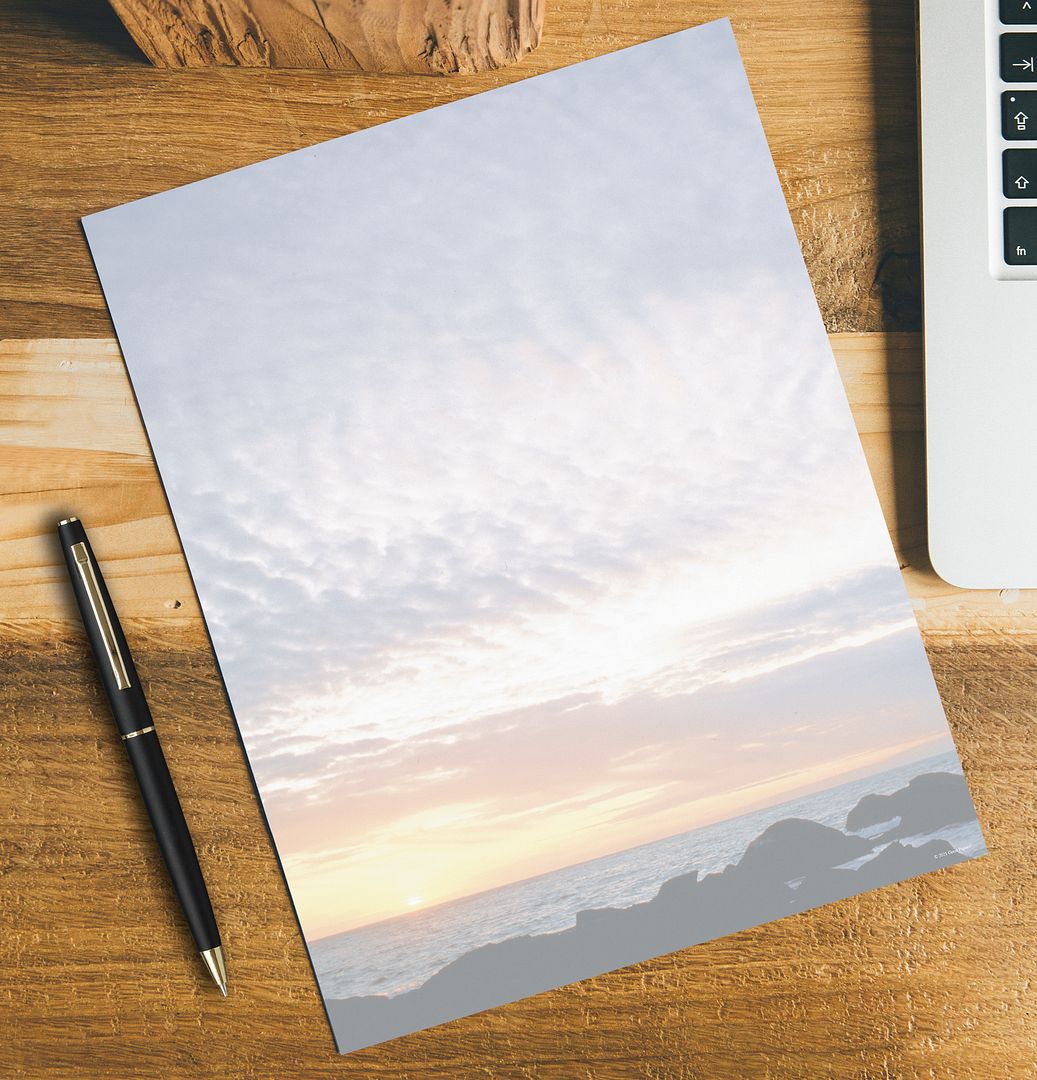 Great Papers! Horizon 2-Sided 8.5" x 11" Letterhead and #10 Envelope Scenic Stationery Set, 50 Stationery Sheets with 2-sided printing, and 25 Matching #10 Envelopes, Printer compatible