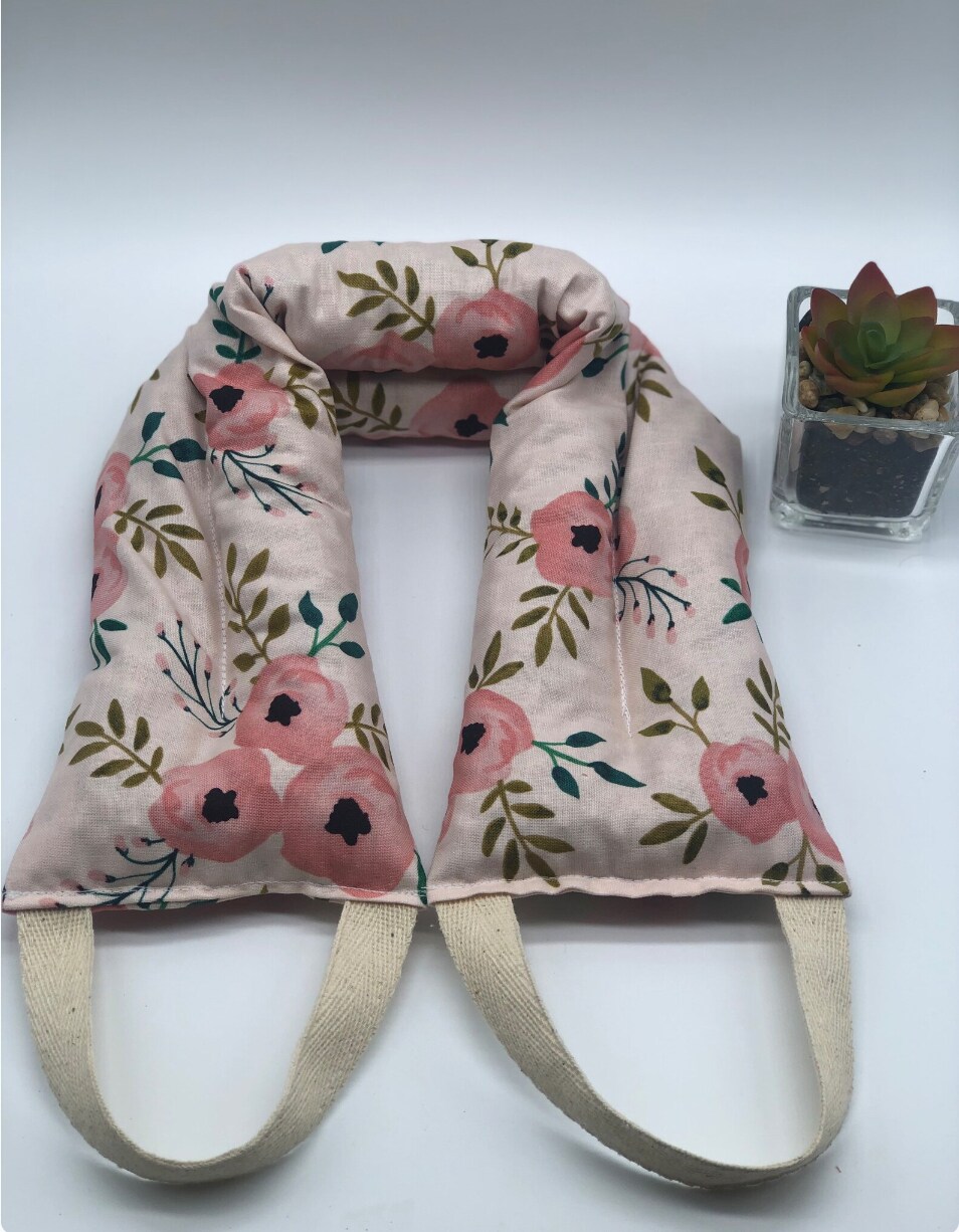 CHERRY PIT Neck Wrap with Handle Microwaveable Washable 20x4