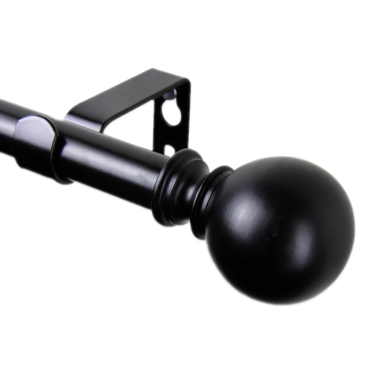 Rod Desyne Luna Double Curtain Rod 48-84 inch - Black