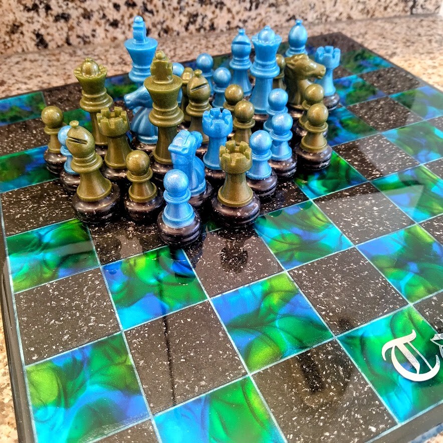 Making A Resin Chess Board & Chess Set 