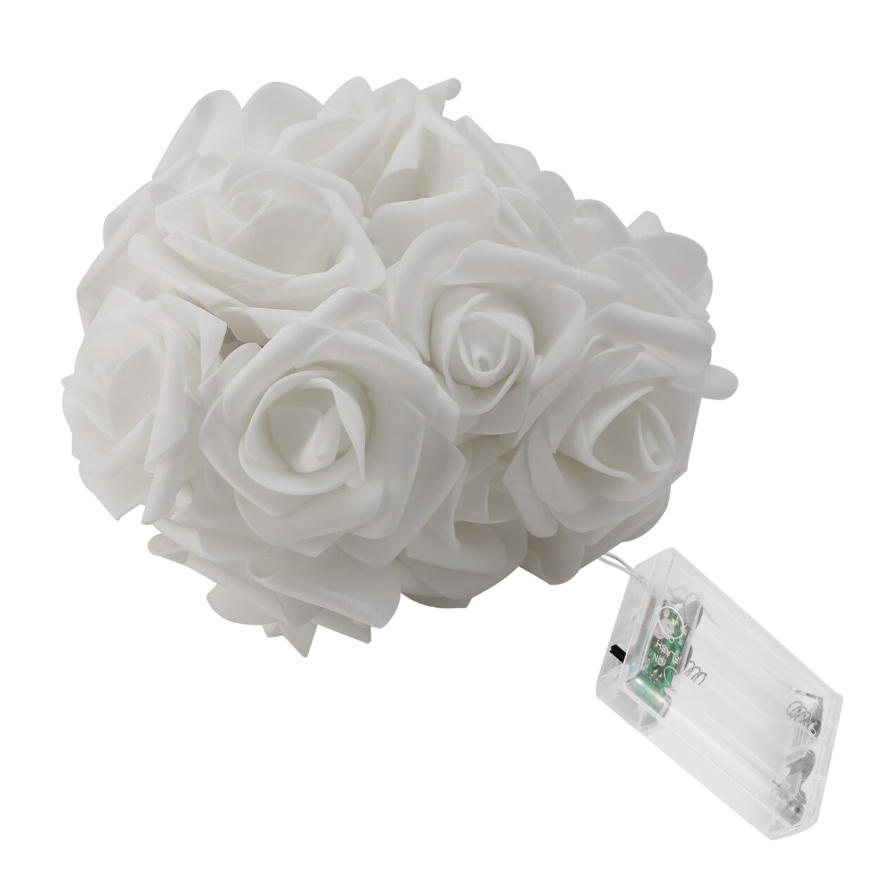 Global Phoenix 40 LEDs Rose Flower String Lights 10ft Battery Operated Decorative Lights for Anniversary Valentine Wedding Bedroom