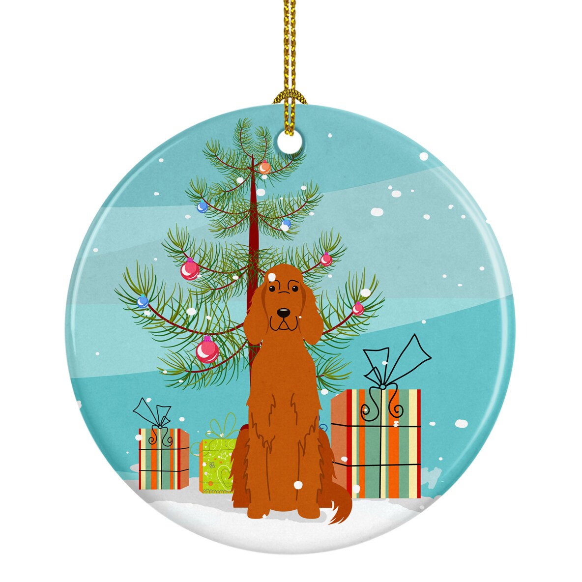 Irish setter hotsell christmas ornament