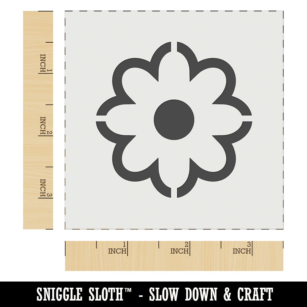 Flower Outline Wall Cookie DIY Craft Reusable Stencil
