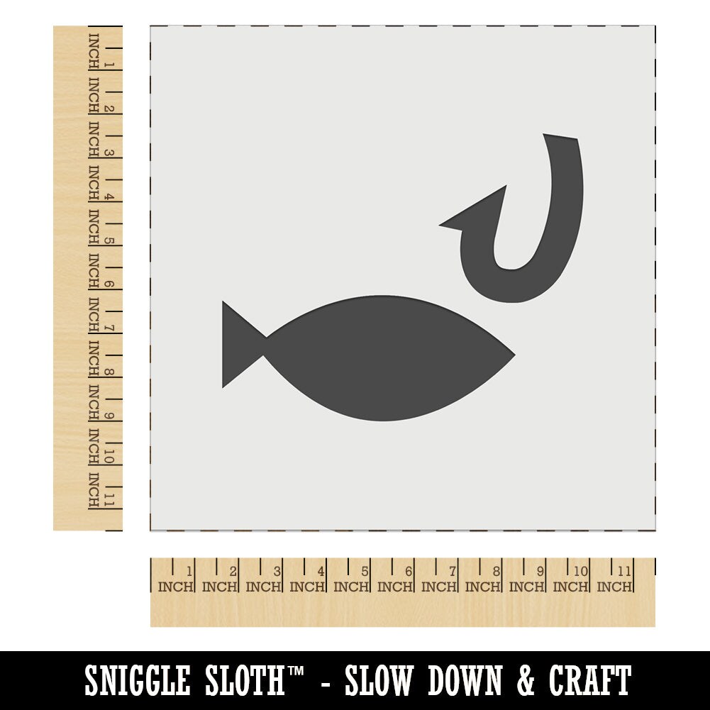Fish and Hook Fishing Wall Cookie DIY Craft Reusable Stencil | Michaels