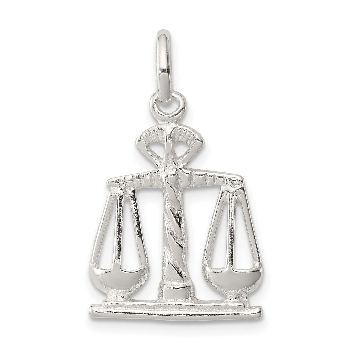 Sterling Silver Scales Of Justice Charm Pendant Jewelry 21mm x 17mm