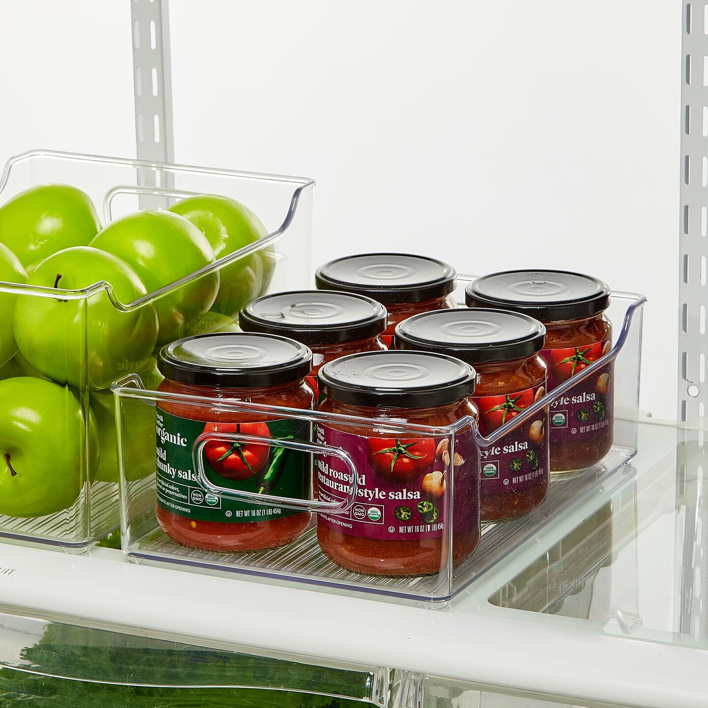 mDesign Plastic Kitchen Pantry Cabinet Food Storage Bin