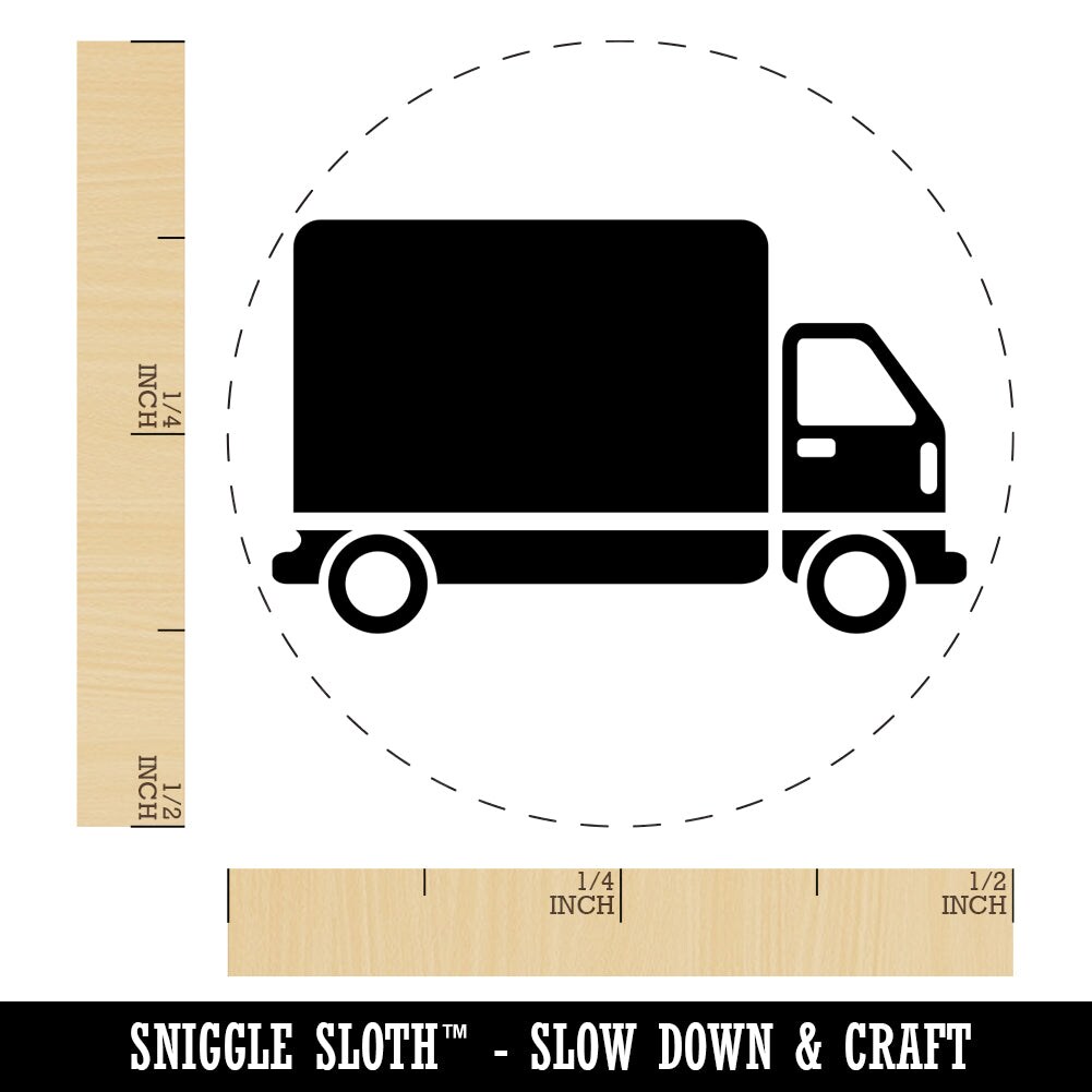 Delivery Truck Vehicle Icon Self-Inking Rubber Stamp for Stamping Crafting Planners