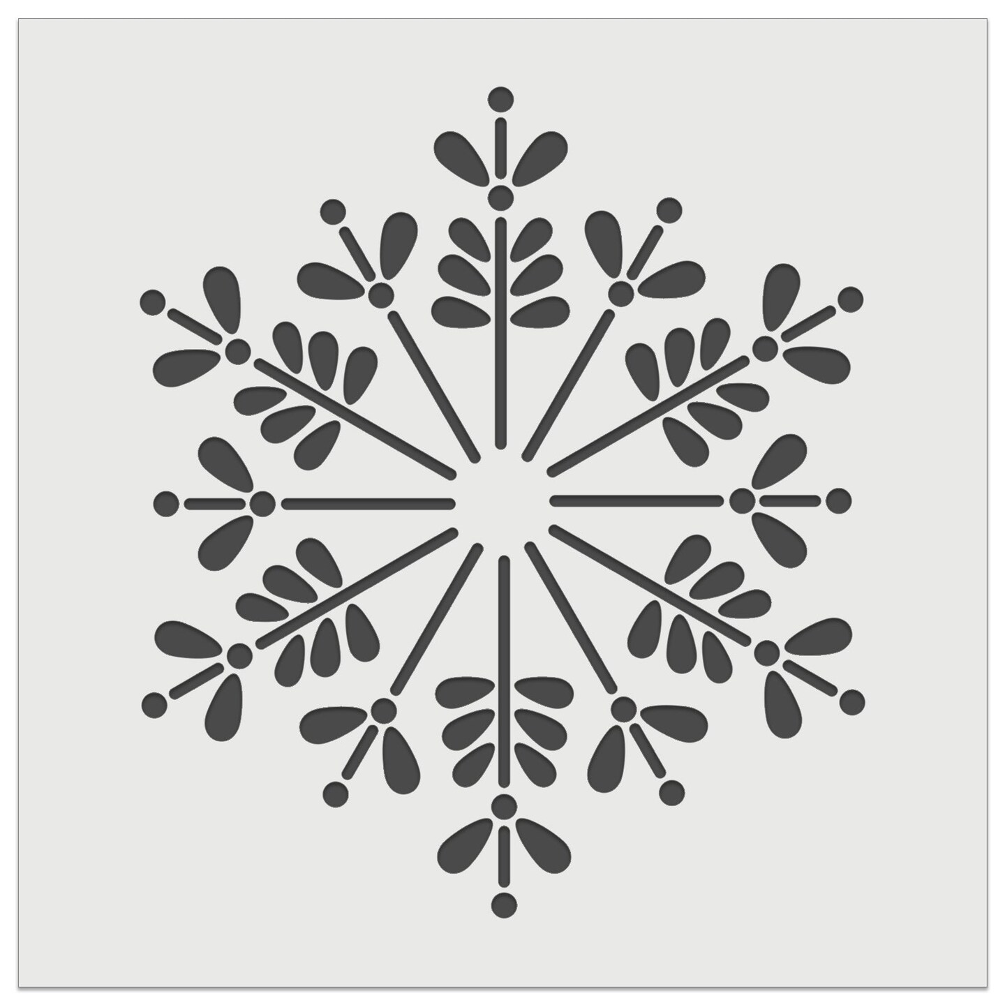 Elegant Sweet Snowflake Winter Christmas Holiday Wall Cookie DIY Craft Reusable Stencil