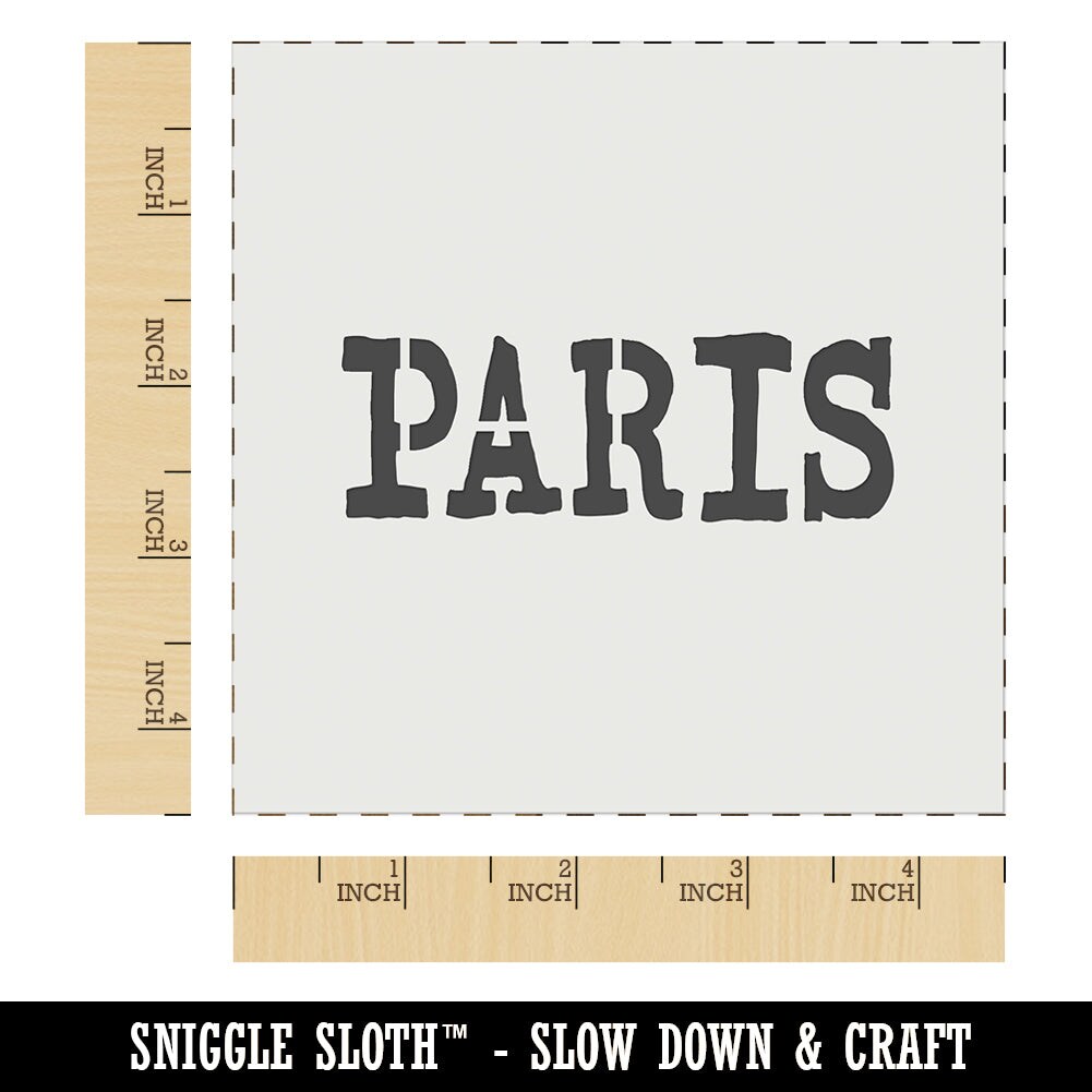 Paris Fun Text Wall Cookie DIY Craft Reusable Stencil