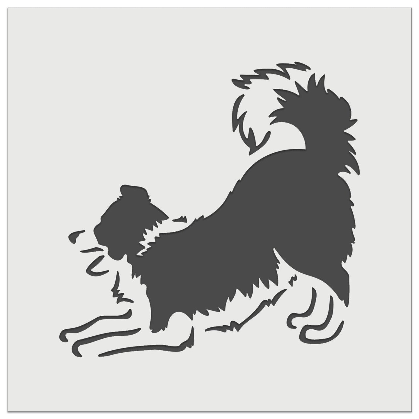 Border Collie Dog Play Bow Wall Cookie DIY Craft Reusable Stencil