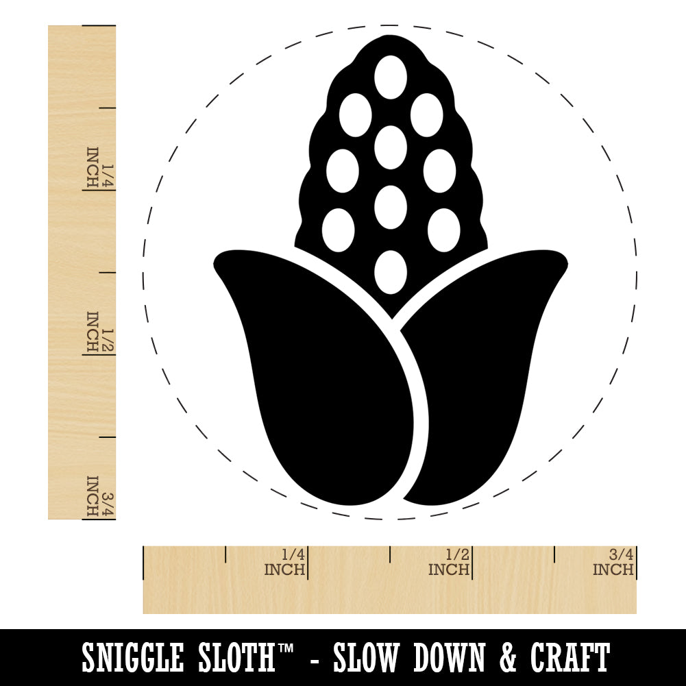 Peeled Corn on the Cob Self-Inking Rubber Stamp for Stamping Crafting Planners
