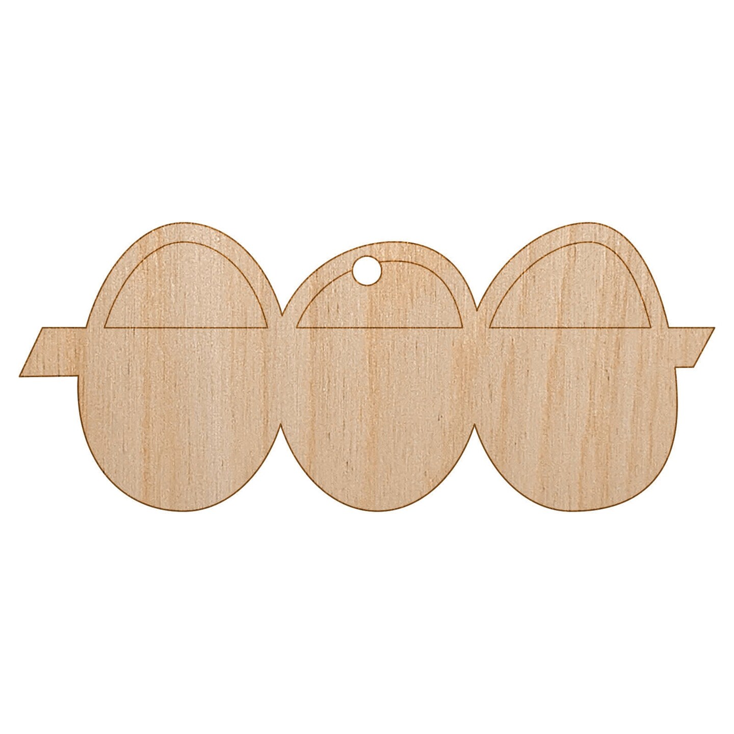 Egg Crate Doodle Unfinished Craft Wood Holiday Christmas Tree DIY Pre-Drilled Ornament