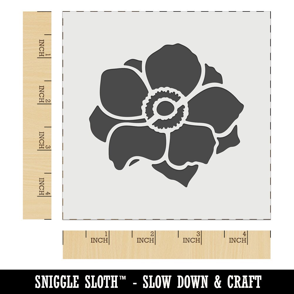 Anemone Flower Wall Cookie DIY Craft Reusable Stencil