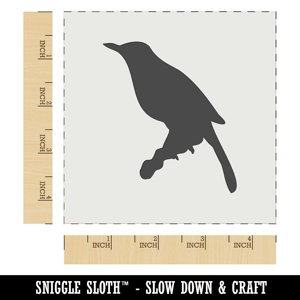 Bird on Branch Solid Wall Cookie DIY Craft Reusable Stencil