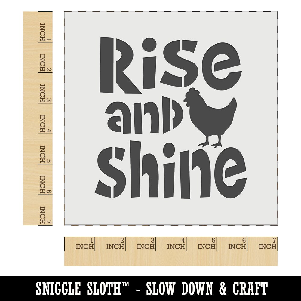 Rise and Shine Rooster Wall Cookie DIY Craft Reusable Stencil