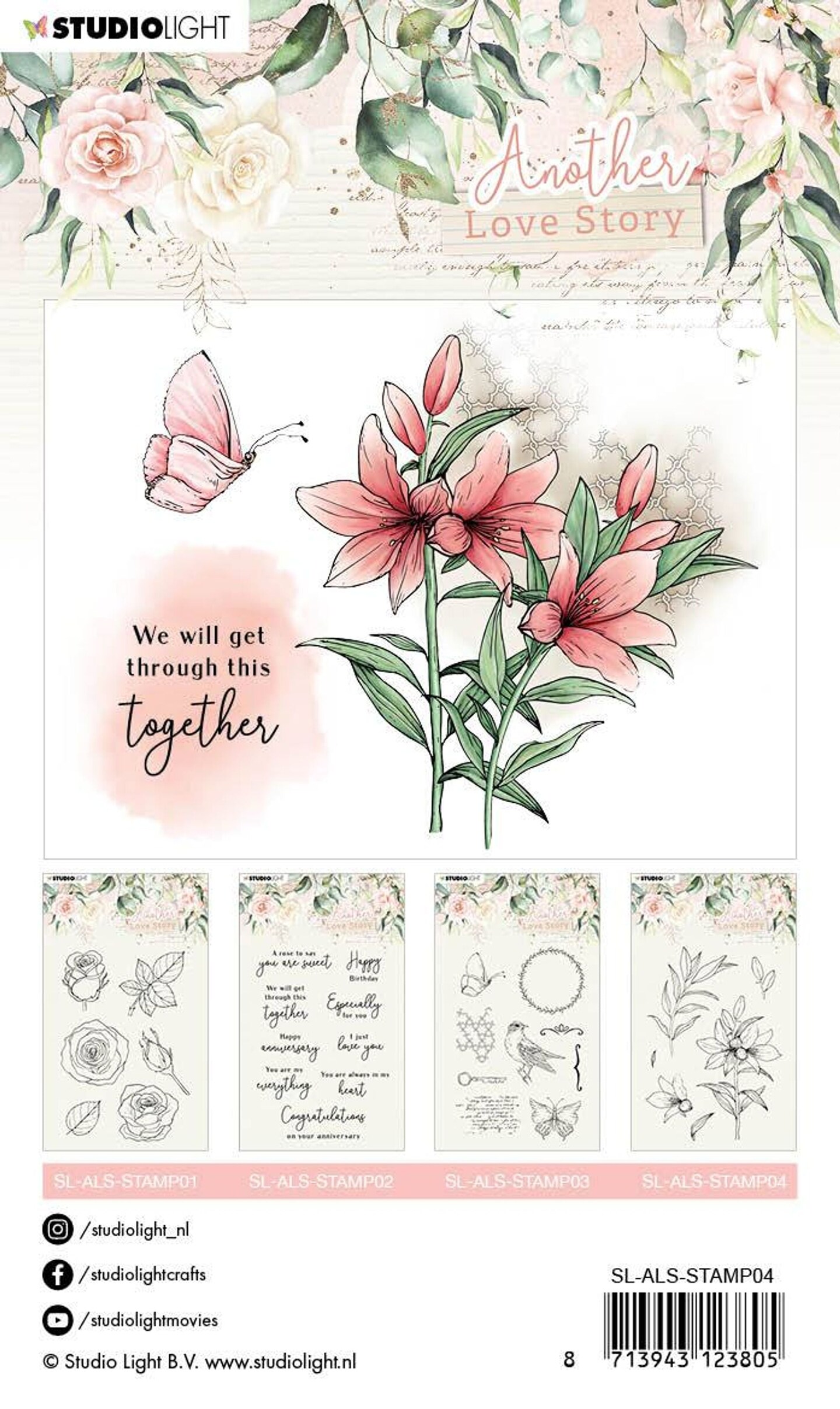 Studio Light SL Clear Stamp Lily flower Another Love Story 105x148mm nr ...