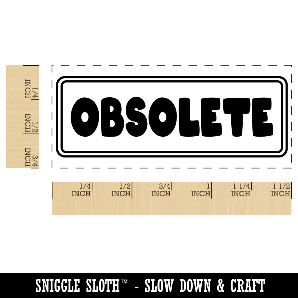 Obsolete Bold Discontinued Old Inventory Self-Inking Rubber Stamp Ink Stamper for Business Office